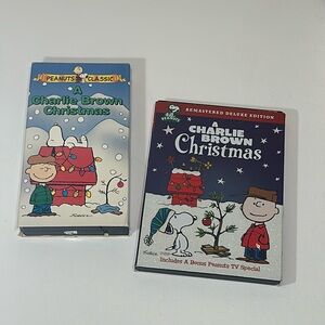 A CHARLIE BROWN CHRISTMAS VHS / DVD BUNDLE